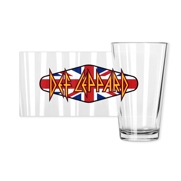 Def Leppard Vault Union Jack Logo Pint Glass