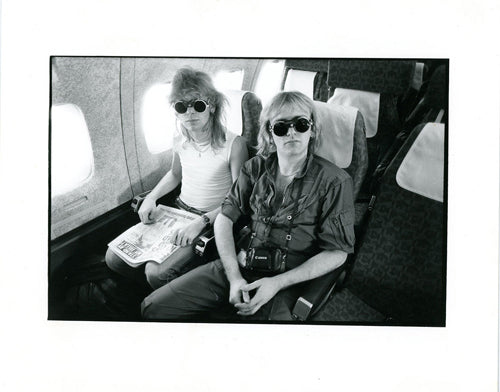 Steve and Phil on the plane - Pyromania Tour